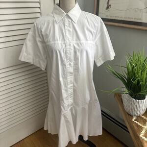 I'm Isola Marras Dress Womens 44 US 8 White Shirt Dress Drop Waist Minimalist